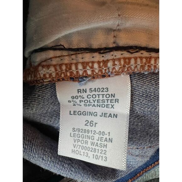 Gap 1969 Faded Medium Blue Denim Leggings Jeggings 26R - Picture 6 of 8